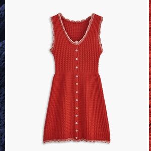 Knit red dress